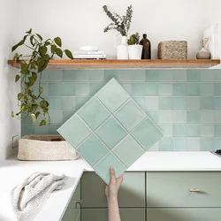 10pcs 3D Matt Tile Stickers, Self-adhesive Tile Backsplash for Kitchen Bathroom, Waterproof, 30 x 30cm, Interior Wall Decor