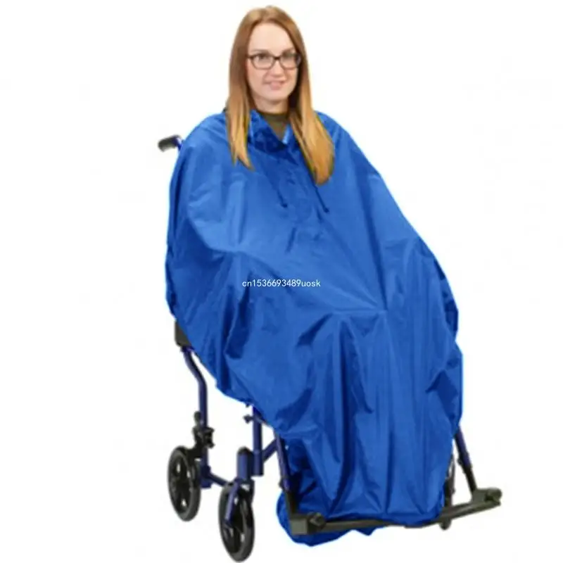 Poncho lluvia impermeable con tira reflectante para silla ruedas, movilidad, Scooter antiguo