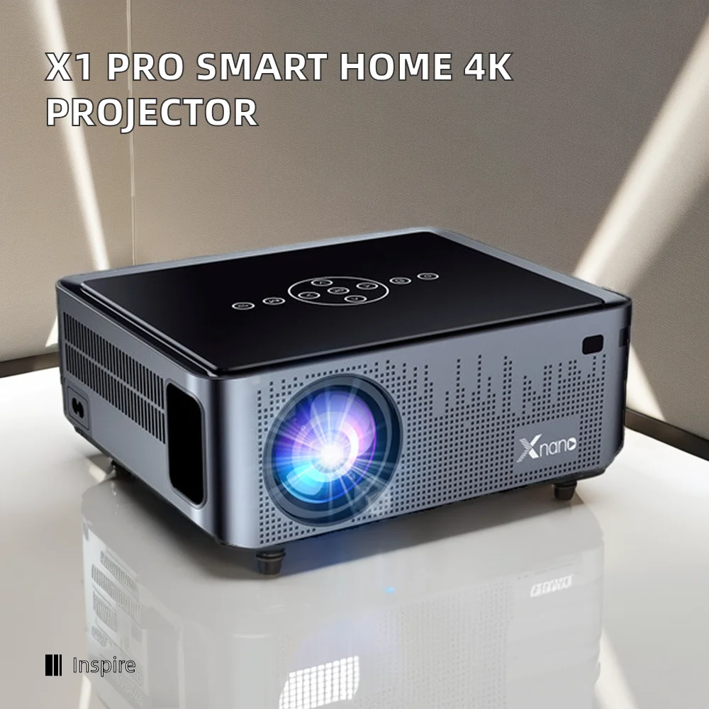 XNANO X1 Pro Inteligentny domowy projektor LED LCD 1080P 4K Android 9 Klawisz dotykowy Podwójne głośniki Native 4K Wideo WiFi 5G Projektor