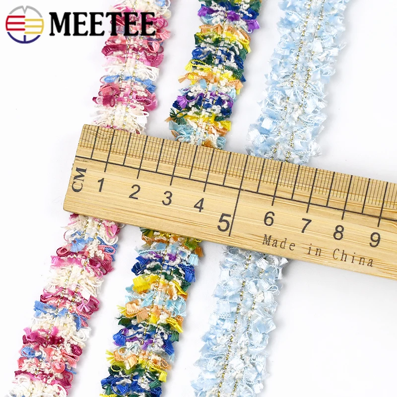 

5/10/20M 15mm Lace Trim Webbing Strap Dance Dress Colorful Woven Ribbon Garment Decor Trimmings Laces Sewing Crafts Materials