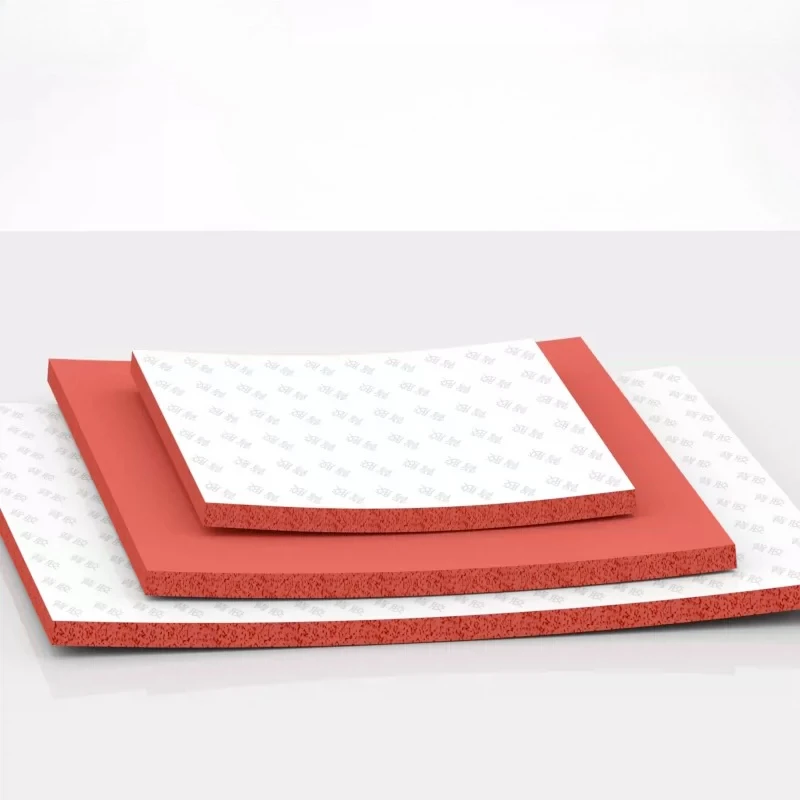 Adhesive Silione Foam Rubber Sheet 150x200x20mm, Closed Cell Silicon Sponge Sheet for Heat Transfer