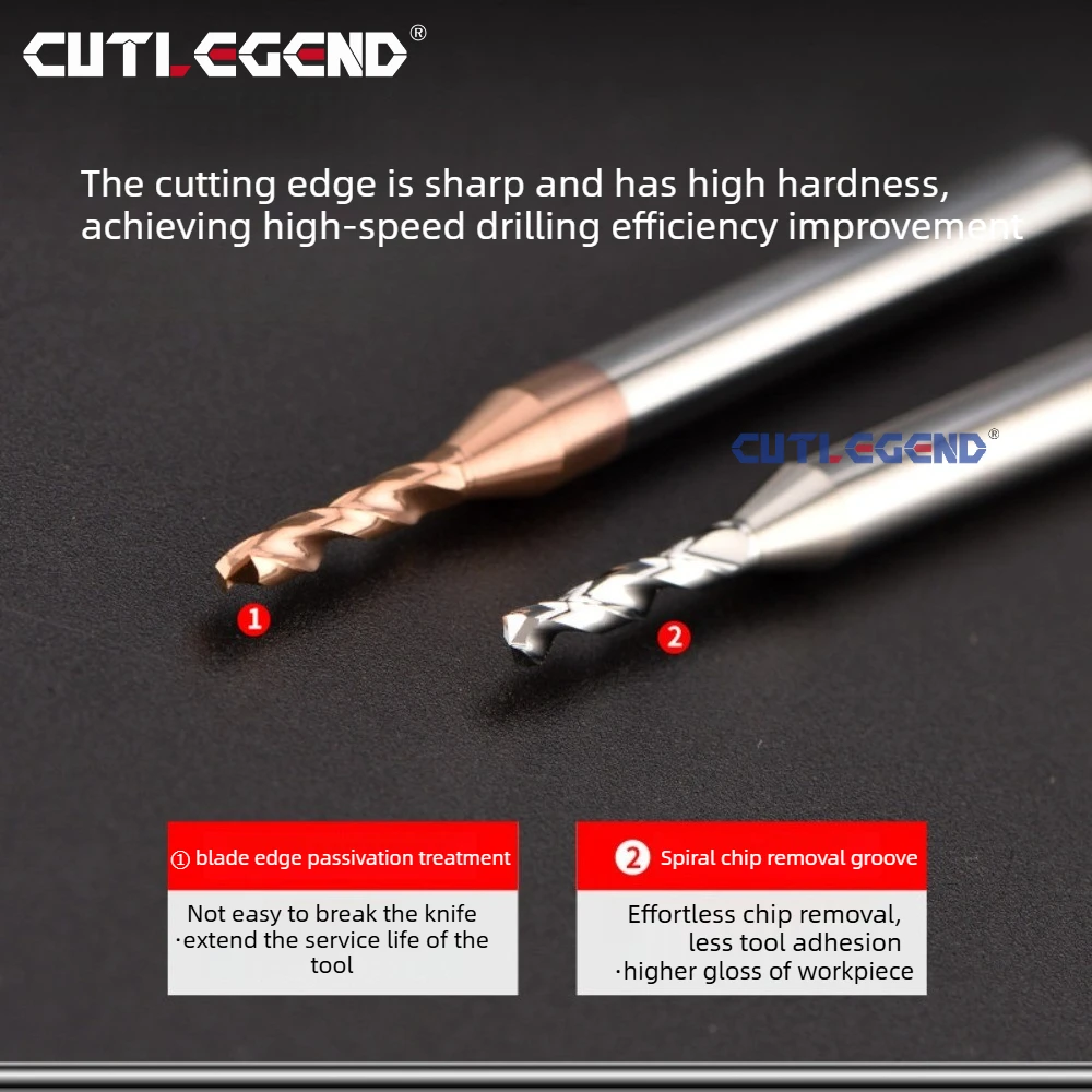CUTLEGEND 0,3~2,02mm Mikrobohrer aus Vollhartmetall, Mini-CNC-Bohrer, 3D-Schaftdurchmesser 4mm D4, für Metall, Stahl, Kunststoff – Detail 4