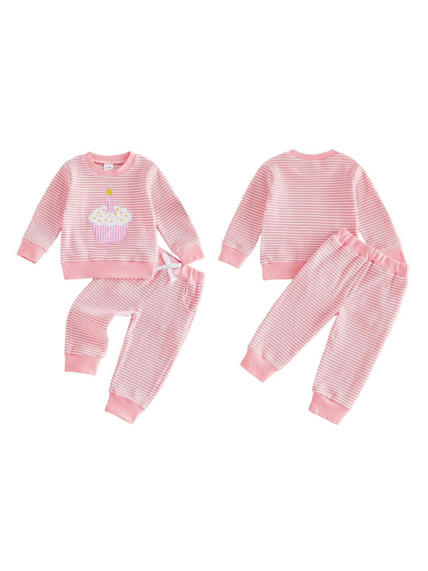 

Baby 2Pcs Birthday Outfits Long Sleeve Unicorn Embroidery Hoodie Leggings Set Baby Clothes for Girls