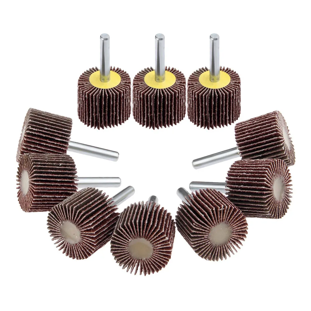 10 قطعة 30 مللي متر عجلات رفرف الرملي القرص 80 حصى رأس مطحنة تلميع الحفر بت للنقش الشطب أداة دوارة طاحونة