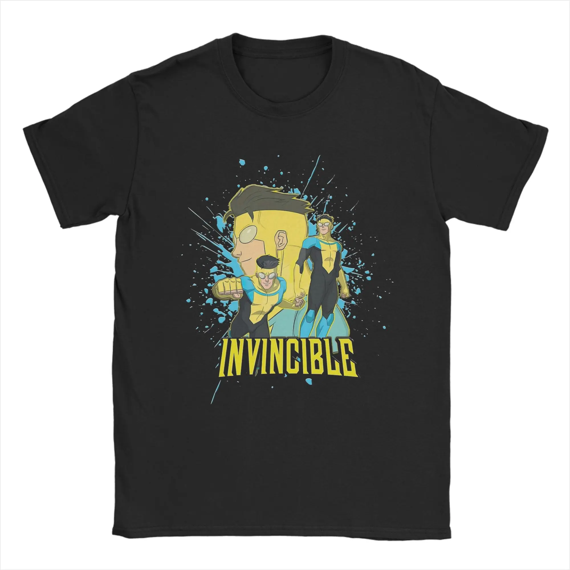 

Забавная футболка с изображением супергероя Mark Invincible, мужская футболка из чистого хлопка с круглым вырезом, футболка с короткими рукавами, летняя одежда