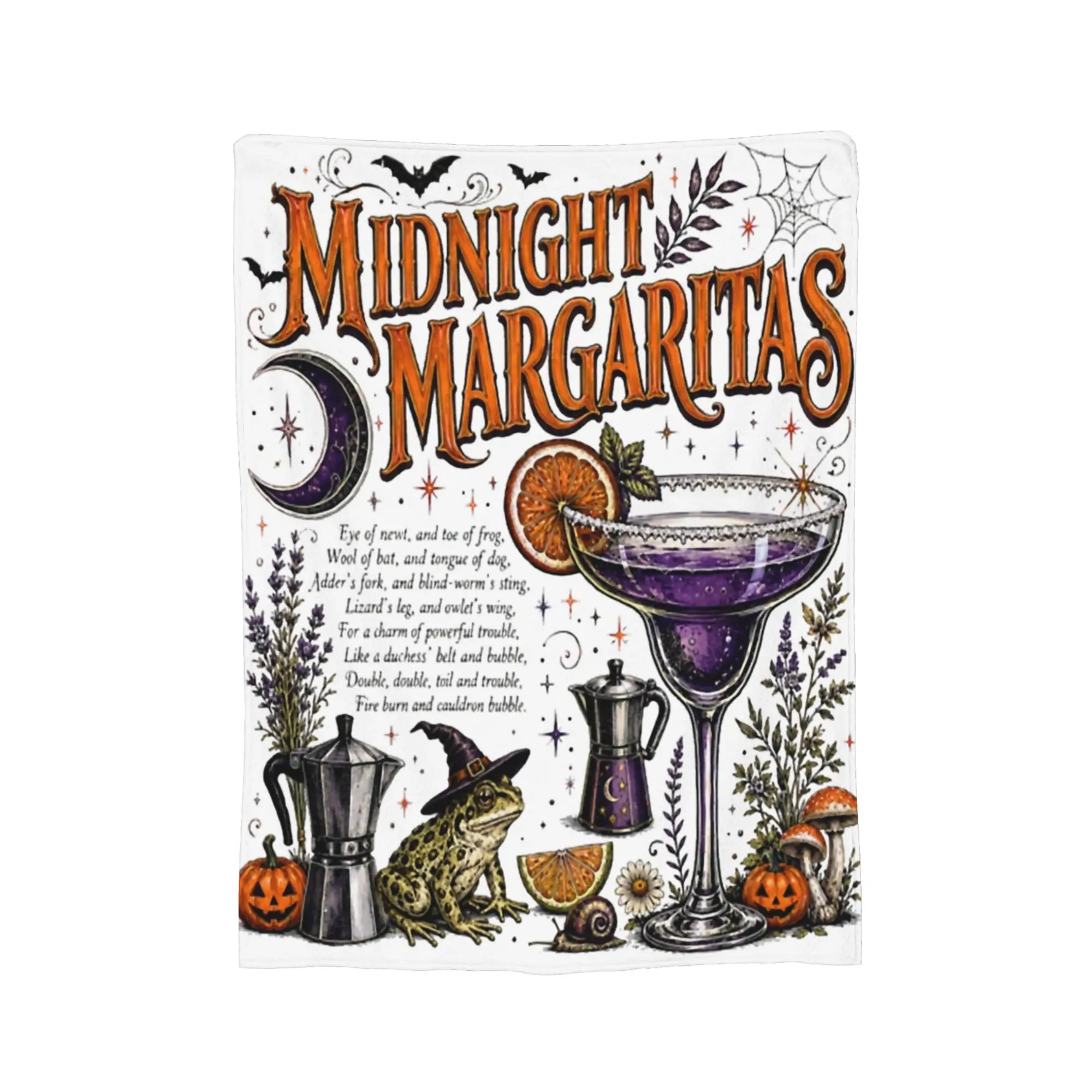 Midnight Margaritas Practical Magic Witchy Vibes Knitted Blankets Flannel  Ultra-Soft Throw Blanket for Car Sofa Couch Bedspread