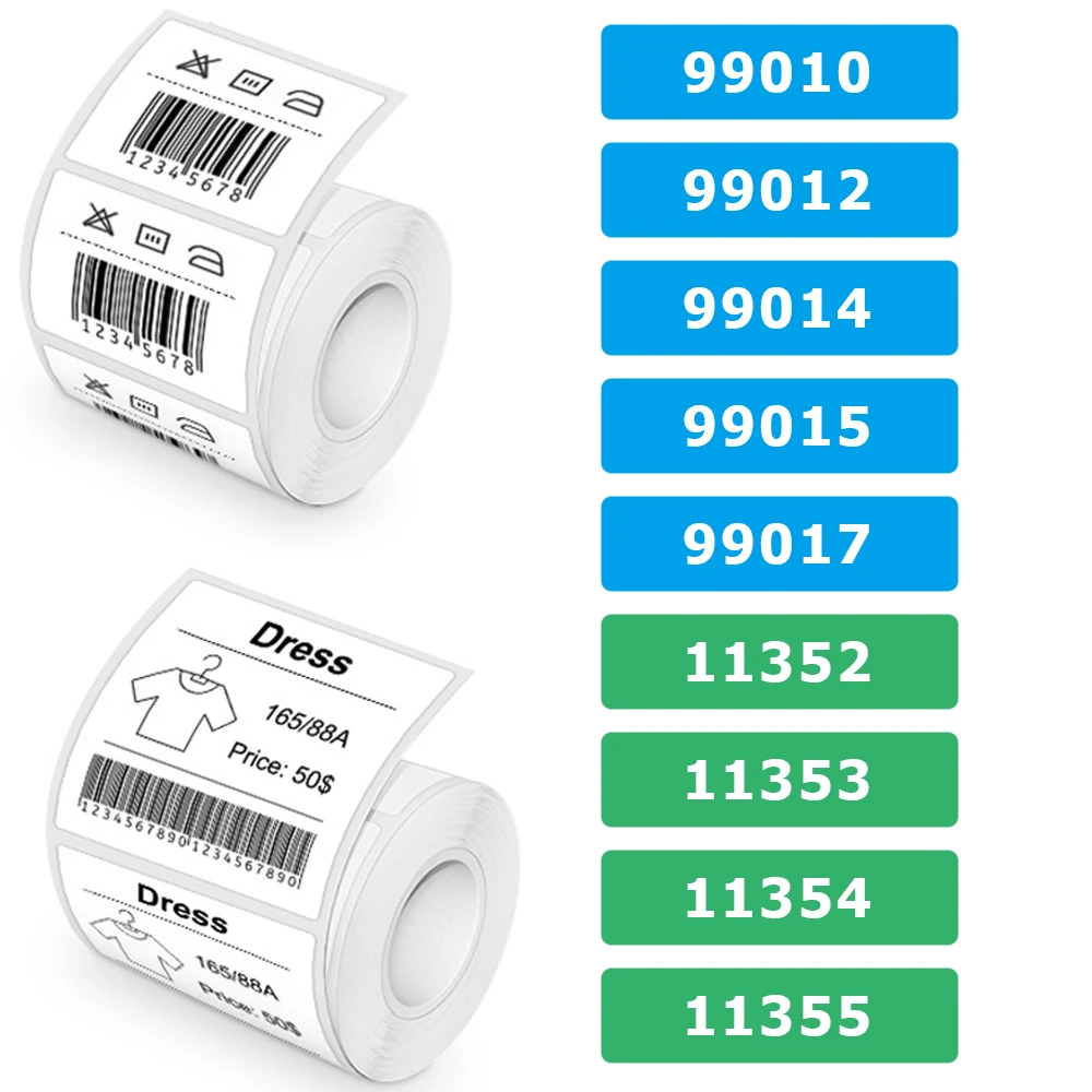 1PCS Compatible Dymo LW Labels 99010 99012 99014 11352 11354 11355 for Labelwriter LW450 Turbo 4XL LW330 LW400 300 Printer