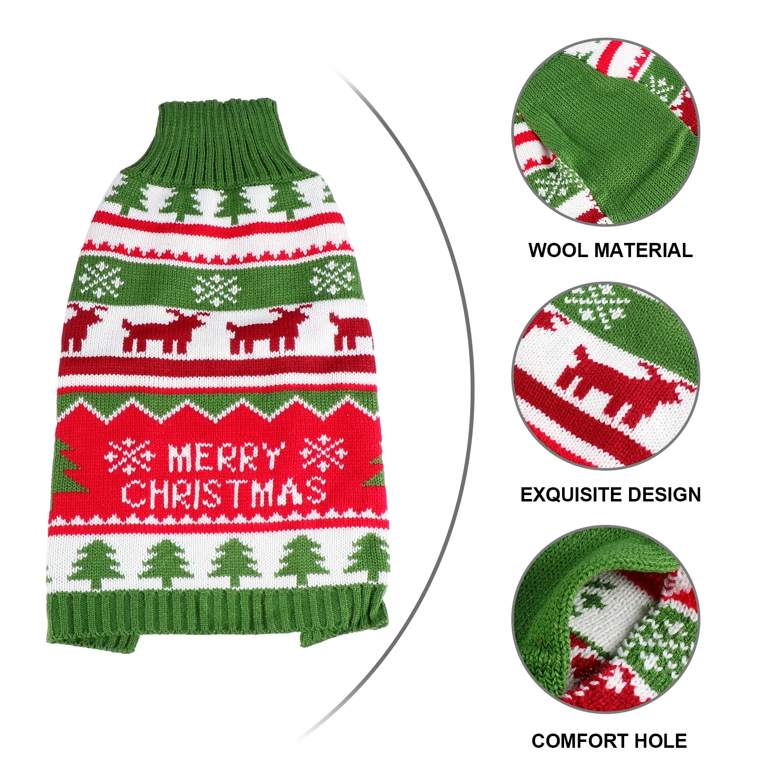 

Elk Pattern Dog Knitted Sweater Soft Warm Puppy Clothes Christmas Party Pet Costume Outfit Dog Clothes Christmas Pet Sweater