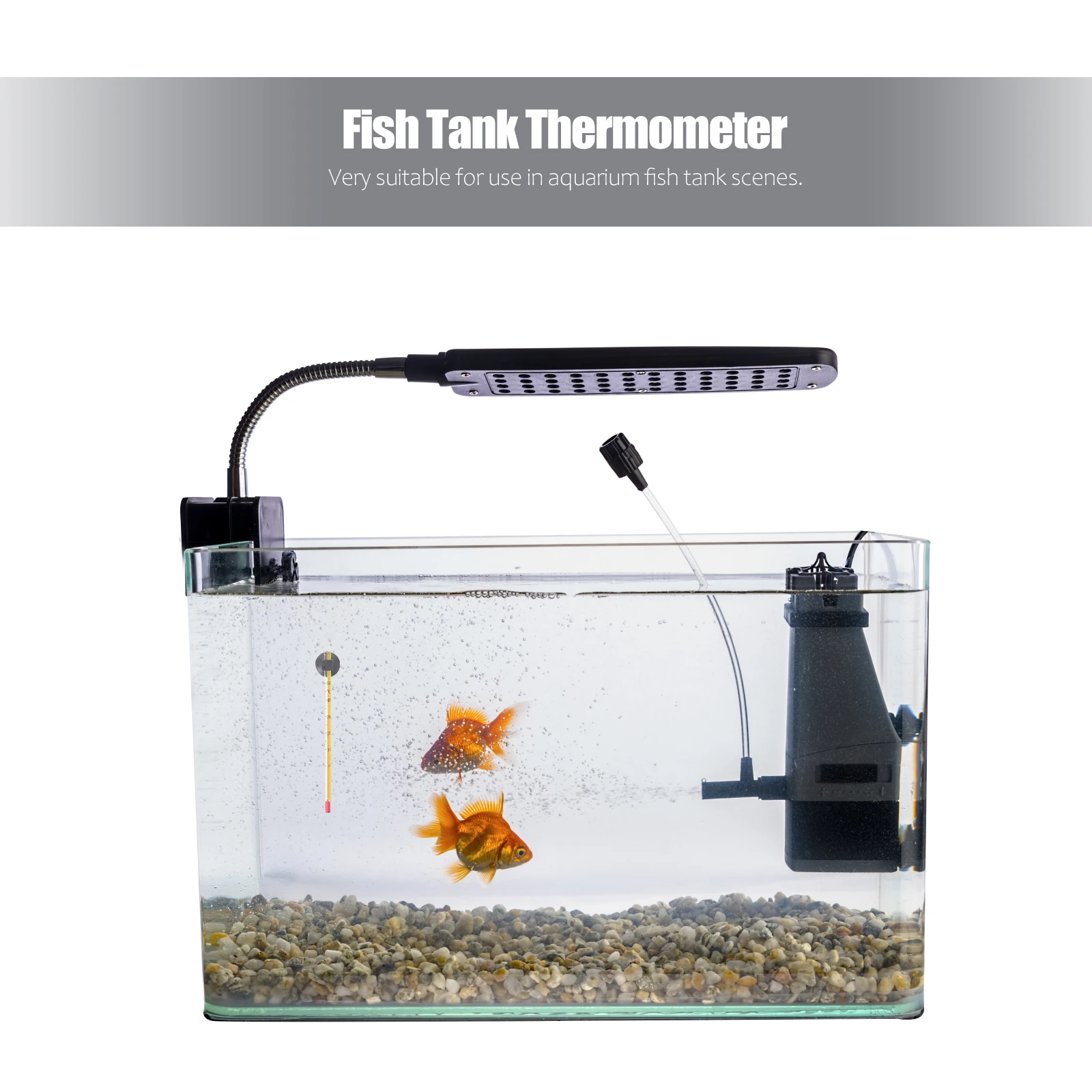 

4 Pcs Fish Tank Thermometer Small Aquarium Suction Cup Glass Accessories Water Temperature Gauge Floating Thermometer Pet