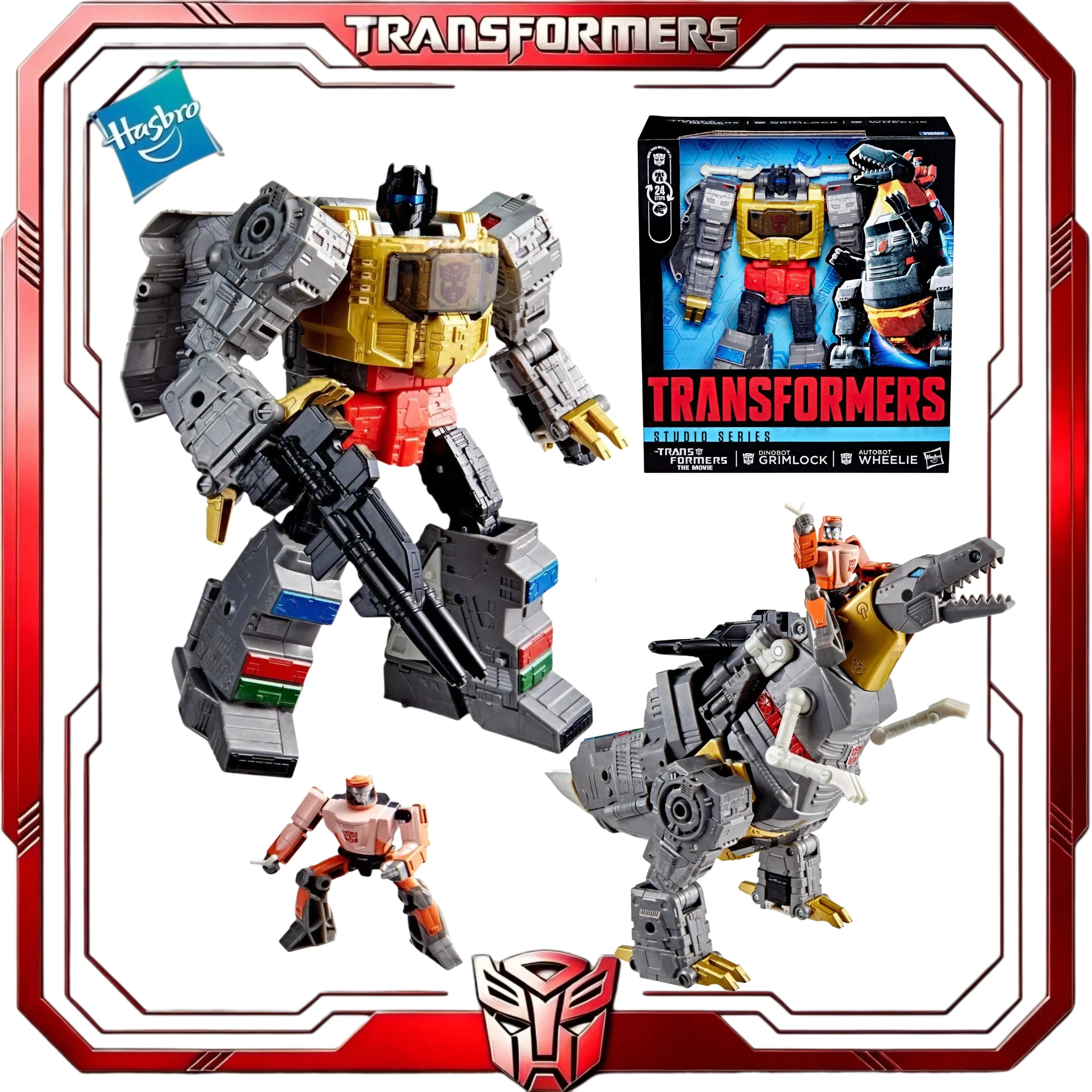 

In Stock Hasbro Transformers Studio Series 86 Grimlock Wheelie 1986 Movie Collectible Action Figure Gift For Hobby Gift For Fans