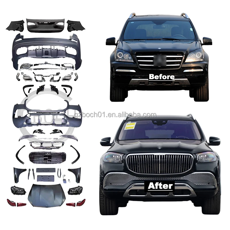 167 Car bumper For Mercedes Benz GL X164 to X167 Maybach body kit tail lights hood fenders GLS headlights