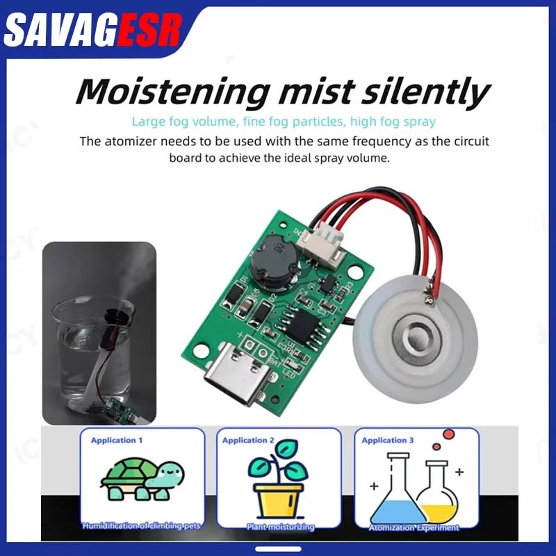 QDB-1 DC 5V USB ultrasonic spray humidifier atomizer drive module mini humidifier DIY package Type-c USB interface with atomizer