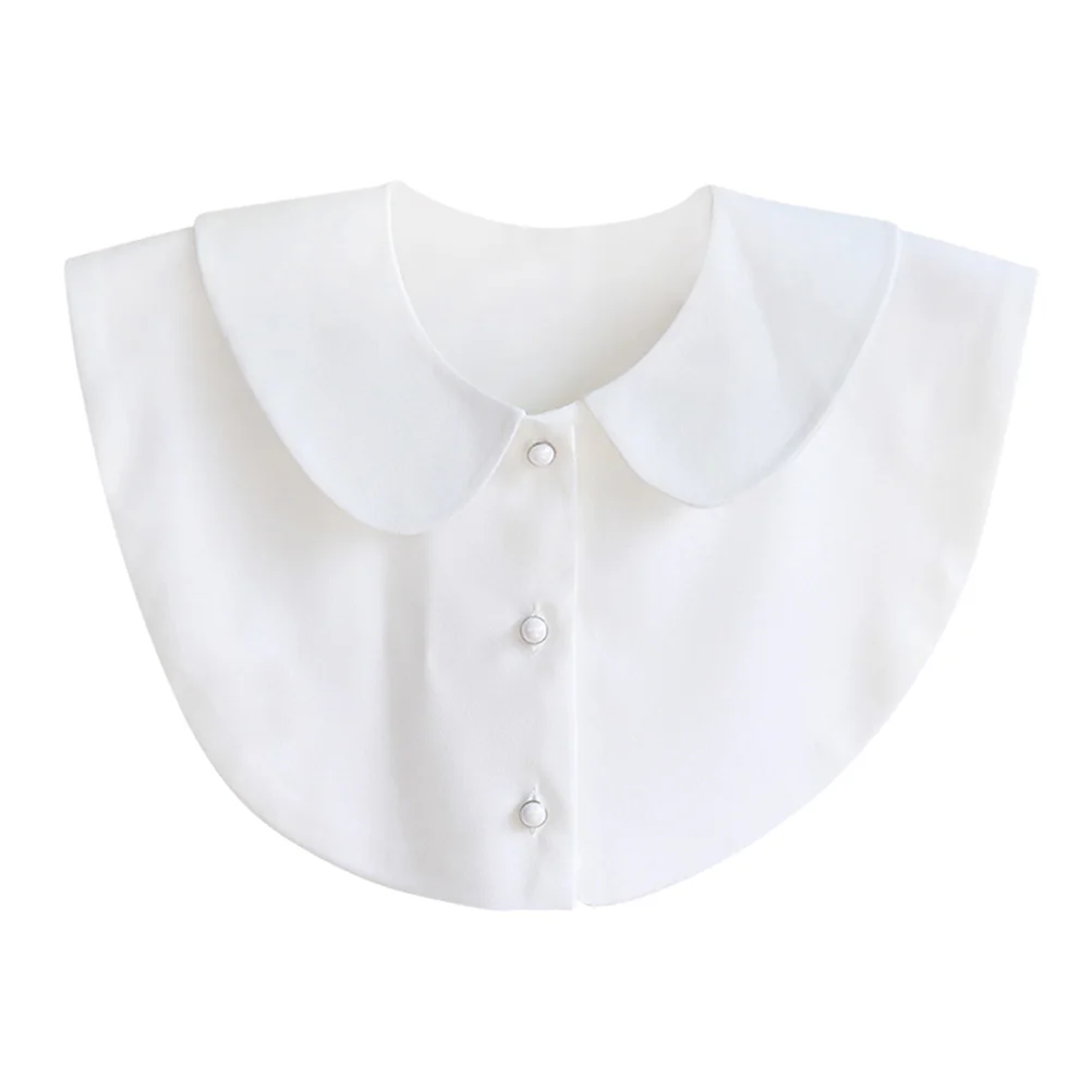 

Fake Collar Detachable Half Shirt Blouse Solid Color Ladies Women Girls Wear with Collarless Dress T-Shirt Sweater Lapel