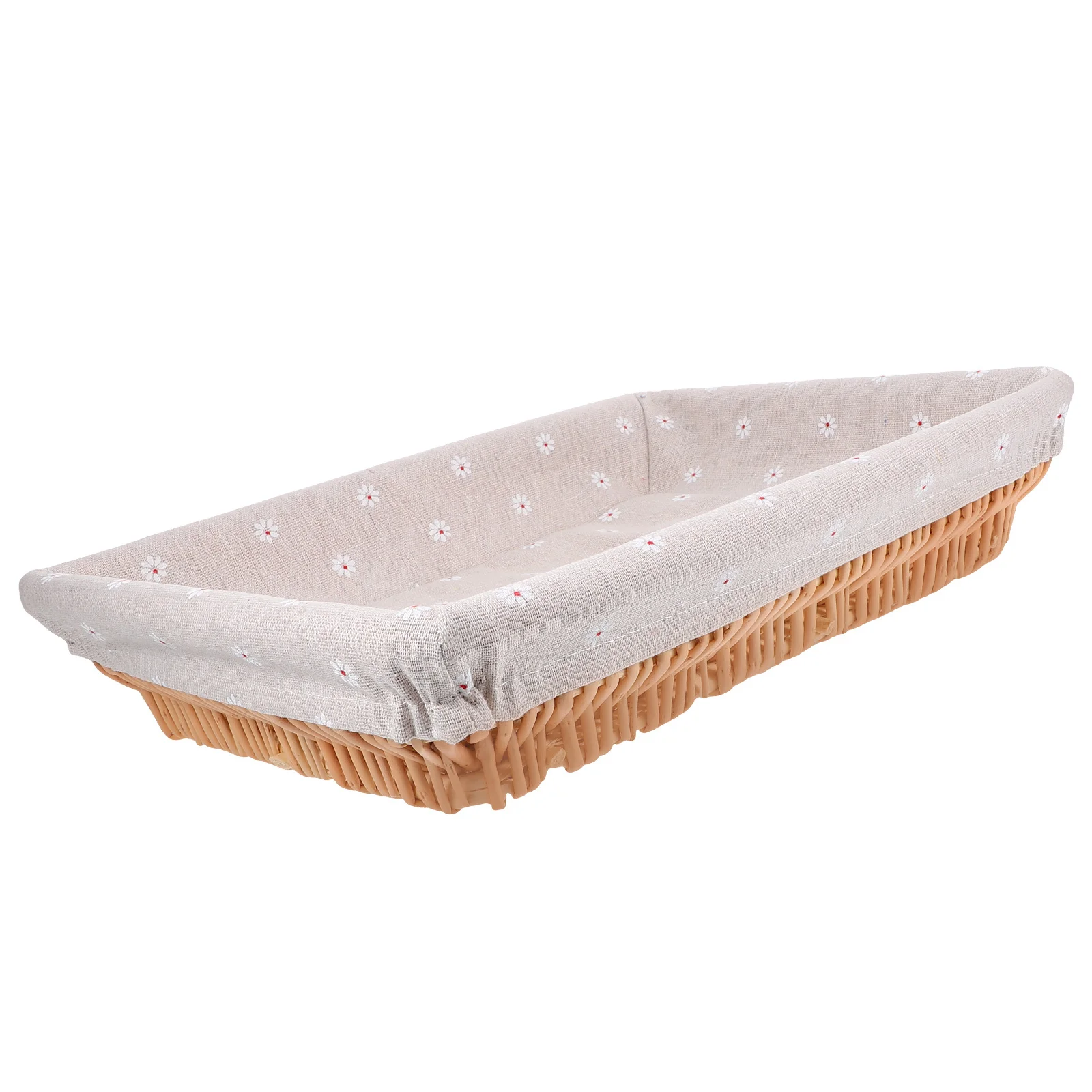 

Woven Storage Basket Linen Wicker Material Rustic Home Kitchen Organizer Bread Fruit Holder Desktop Sundries Storage Box