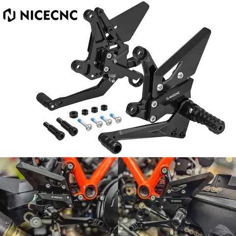 For KTM 1290/1390 Super Duke R NICECNC Rearset Foot Peg Kit For 1290 Super Duke R 2020–2024 R EVO 1390 Super Duke R 2024–2025