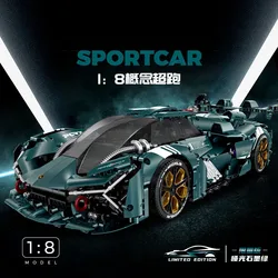 LERU 10711 Super Sports Car Model Technical Car 1:8 Model City Racing Series DIY Toys Building Blocks Gift For Boys 3446Pcs