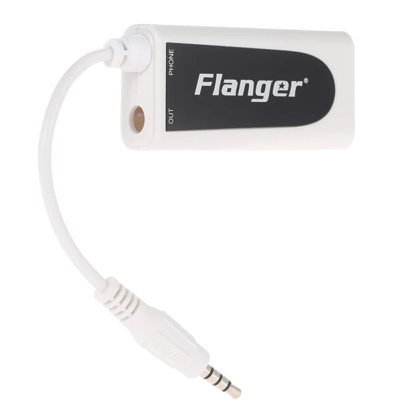 Flanger FC-21 Guitar Adapter Electric Guitar/Bass Linker with 3.5mm Audio Plug Adapts to iPhone/iPad/Android Phones and Tablets