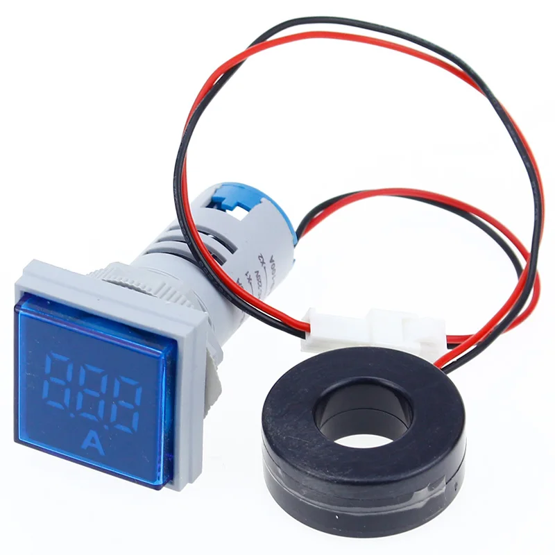 Square LED Digital Voltmeter & Ammeter Voltage Gauge Current Meter AC 60-500V 0-100A D18 dropship