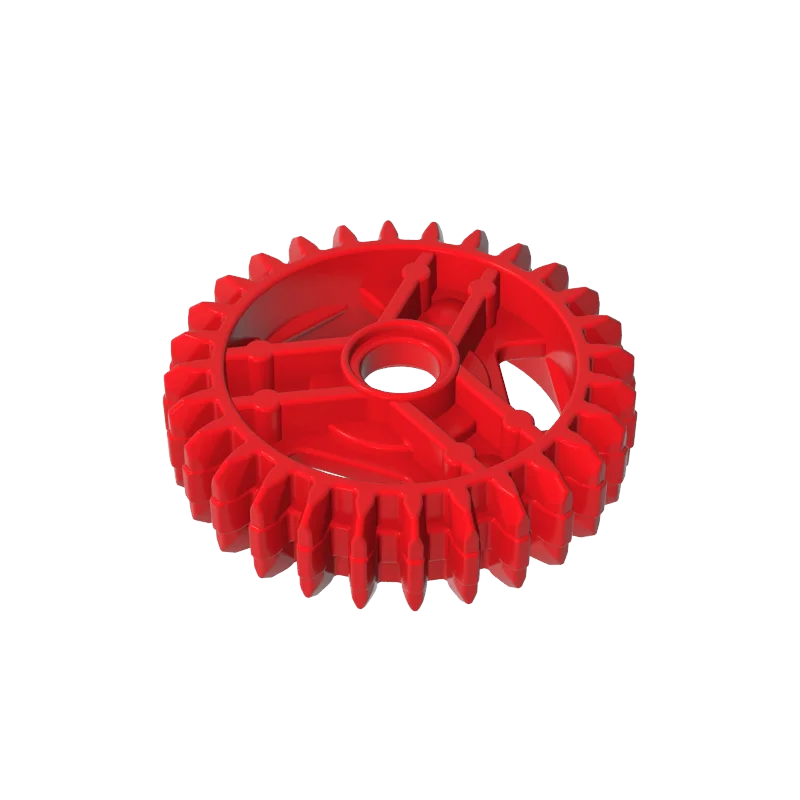Gobricks 10PCS 65413 Gear Bricks 28 Teeth with Differential Parts Round Axle Hole MOC Technic Steering Building Block Adult DIY