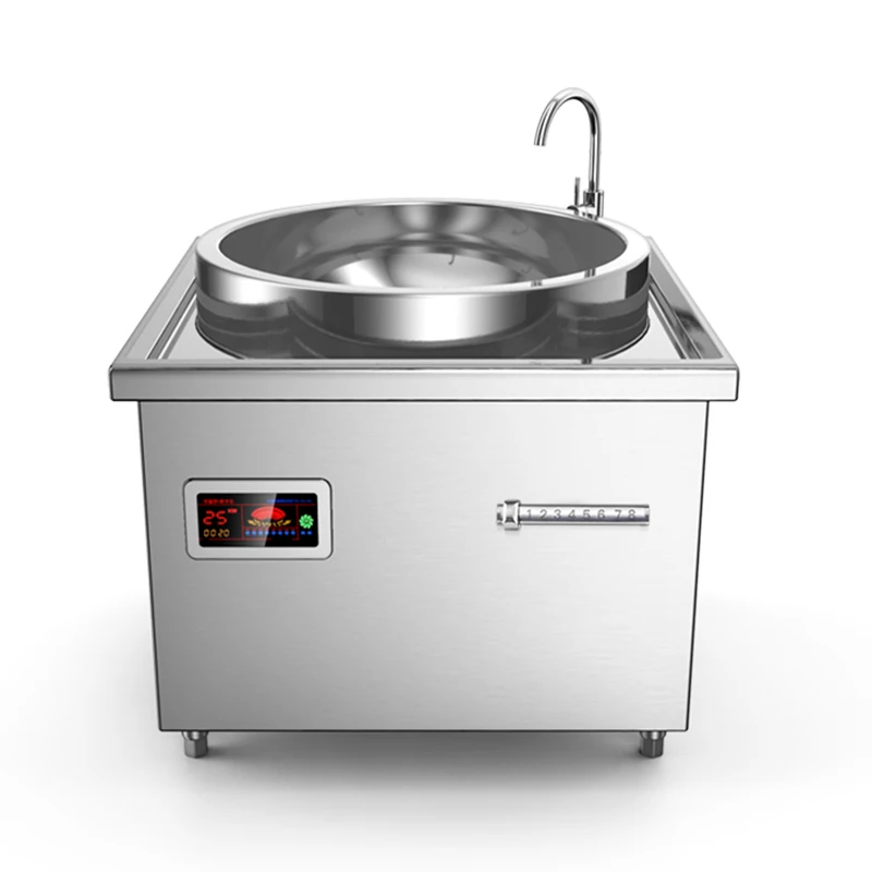 

Electromagnetic Commercial Use Large Soup Stock Pots Induction Cooker Wide Steel Restaurant Large Factory High Power