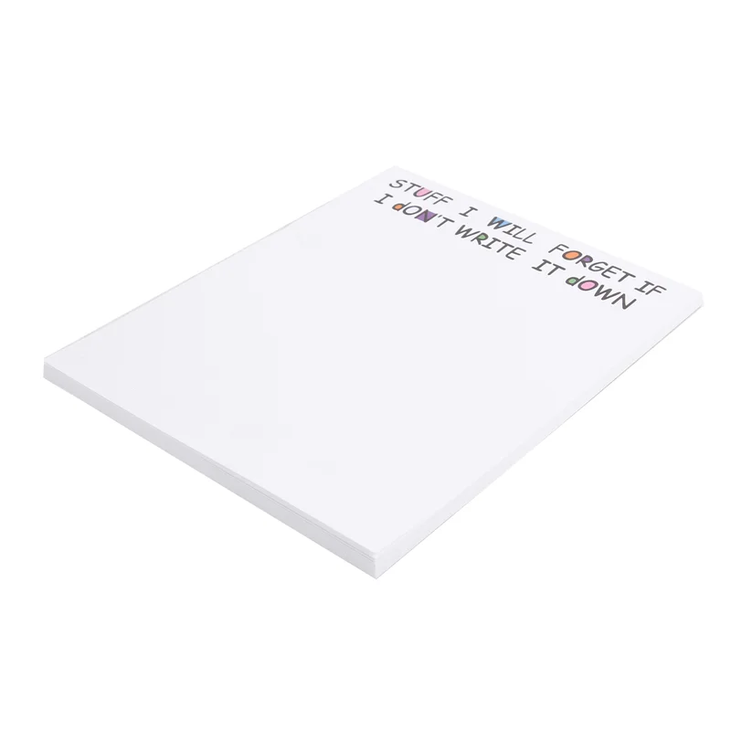 4X Sticky Note ตลก, To Do List Notepad เครื่องเขียนตลก, อุปกรณ์สํานักงาน, ป้ายโน้ตบุ๊ค, โต๊ะ Sticky Note 50 หน้า, A