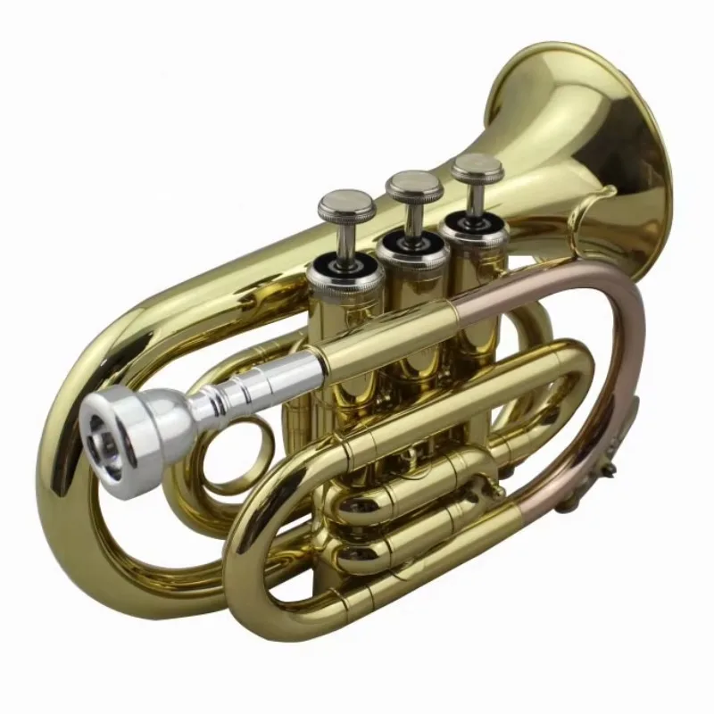 Concert Playing Children Trumpet Gold Lacquer Bb Tuning Kids Trumpet