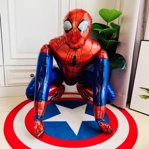 3d Spiderman Iron Man Stand Balloon de tamaño mediano para niños Decoración de la fiesta de cumpleaños para niños 12 mejores ventas de cumpleaños para bebés - №7