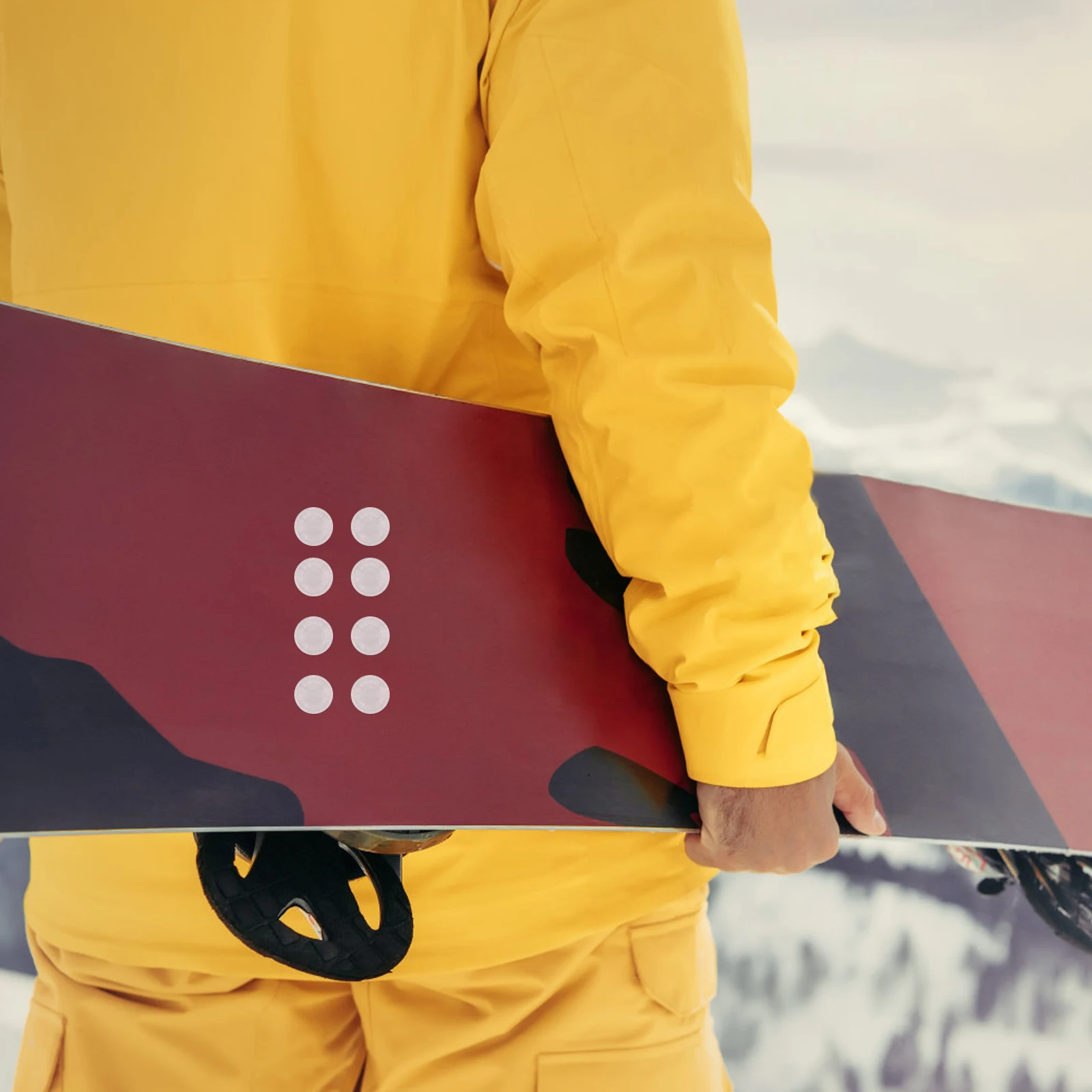 

30pcs Snowboard Anti-Slip Sticker Durable Strong Adhesive Single Foot Skating Transparent Pad Winter Sports Accessories Non-Slip
