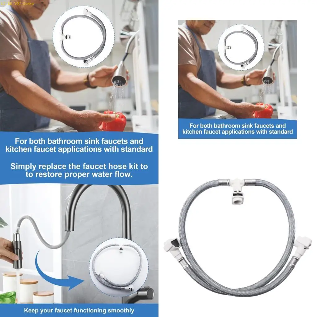 

W3JE Widespread Faucet Quick Connecting Hose with Pull Out and Drop Down Kitchen Sink Hose Assembly for 114299