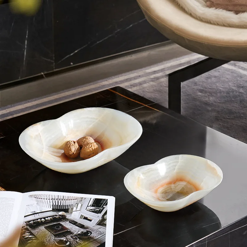 طبق فاكهة اليشم الطبيعي لغرفة المعيشة وطاولة القهوة ومدخل سطح المكتب لتزيين أطباق الفاكهة