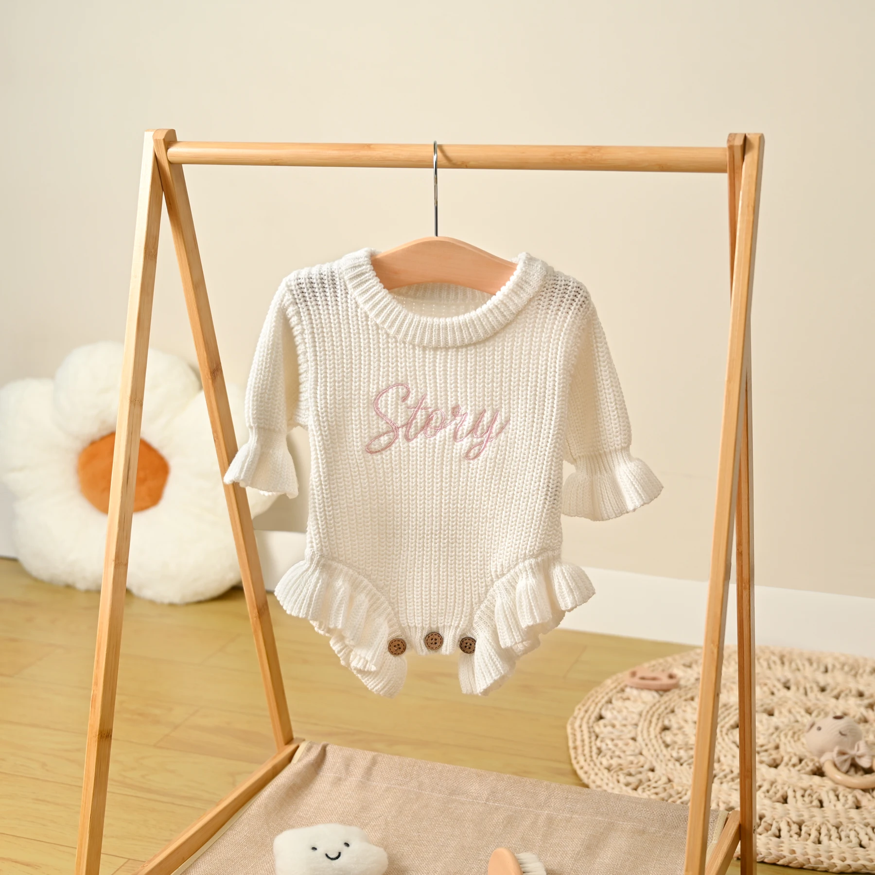 

Personalized Baby Knit Bodysuit Custom Name One Piece Spring Infants Children Girls Gifts Clothes New Born Ropa Para Bebe Romper