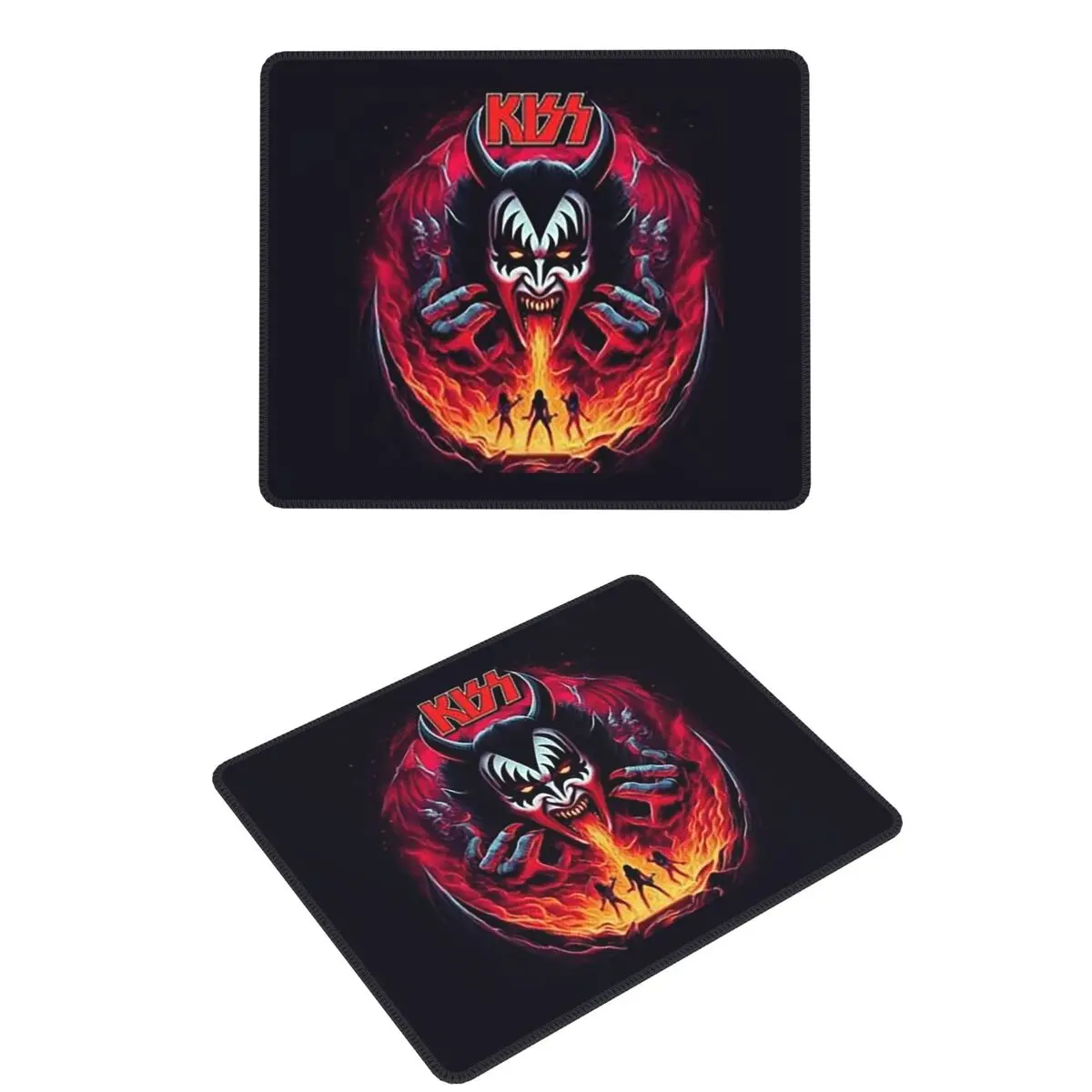 

KISS The Band Demon Red Rock Music Mouse Pad Computer Keyboard Mouse Mat Gaming PC Desk Mat Office Accessories Table Mats