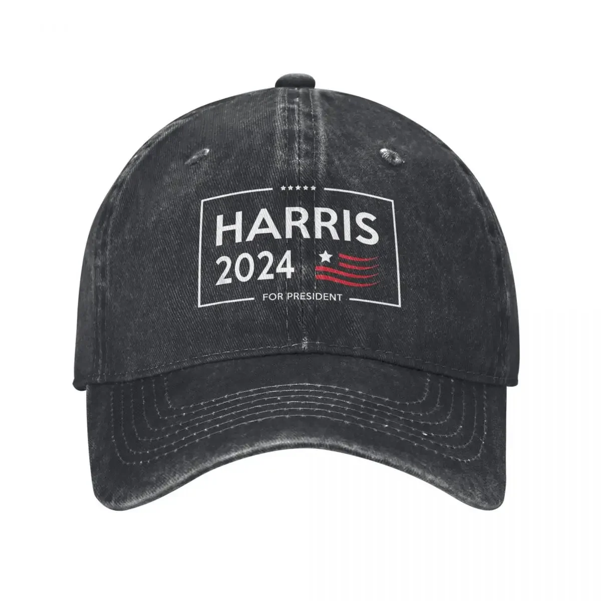 Classic Kamala Harris 2024 President Campaign Baseball Caps Unisex Distressed Denim Headwear Joe Biden Outdoor All Seasons Hat