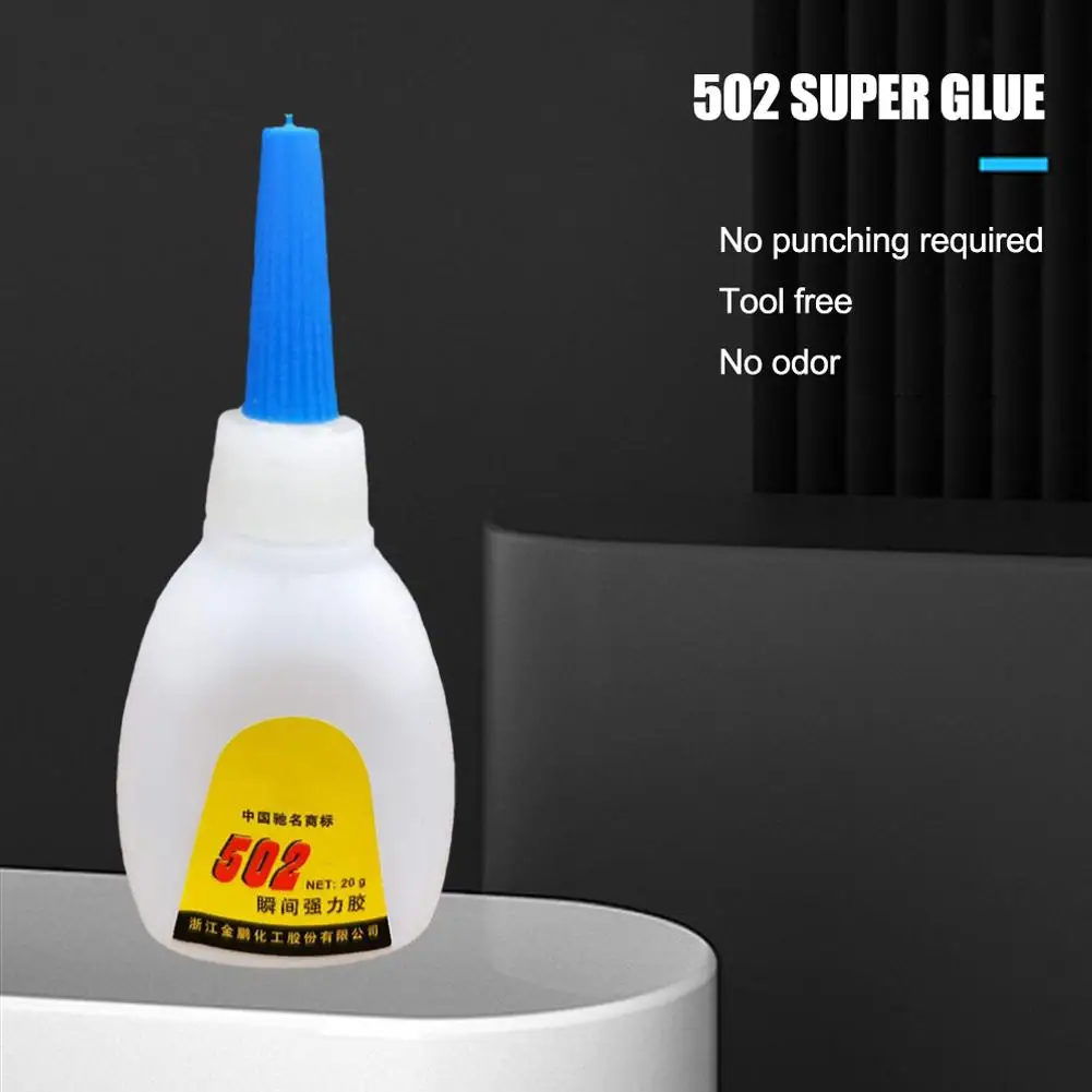 502 Glue Instant Strong Quick-drying Glue Strong Adhesion Metal Mold Glue Efficient Adhesive Wood P6O8