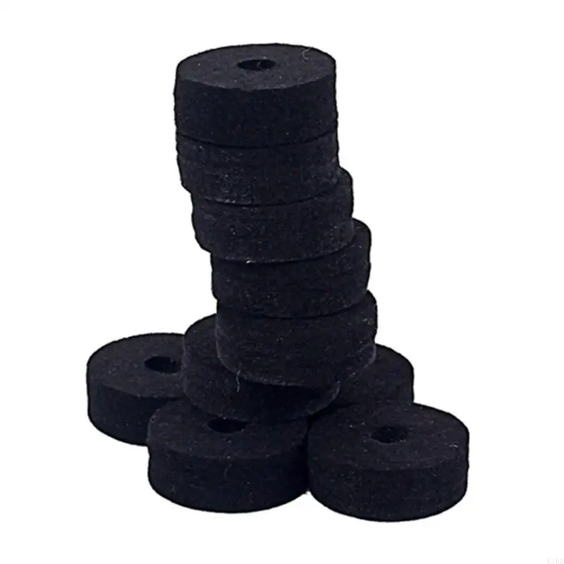 

K1KD 10pcs Felt Washer Felts Crash Cymbal Clutch Drum Stand Parts Replacement Accessories