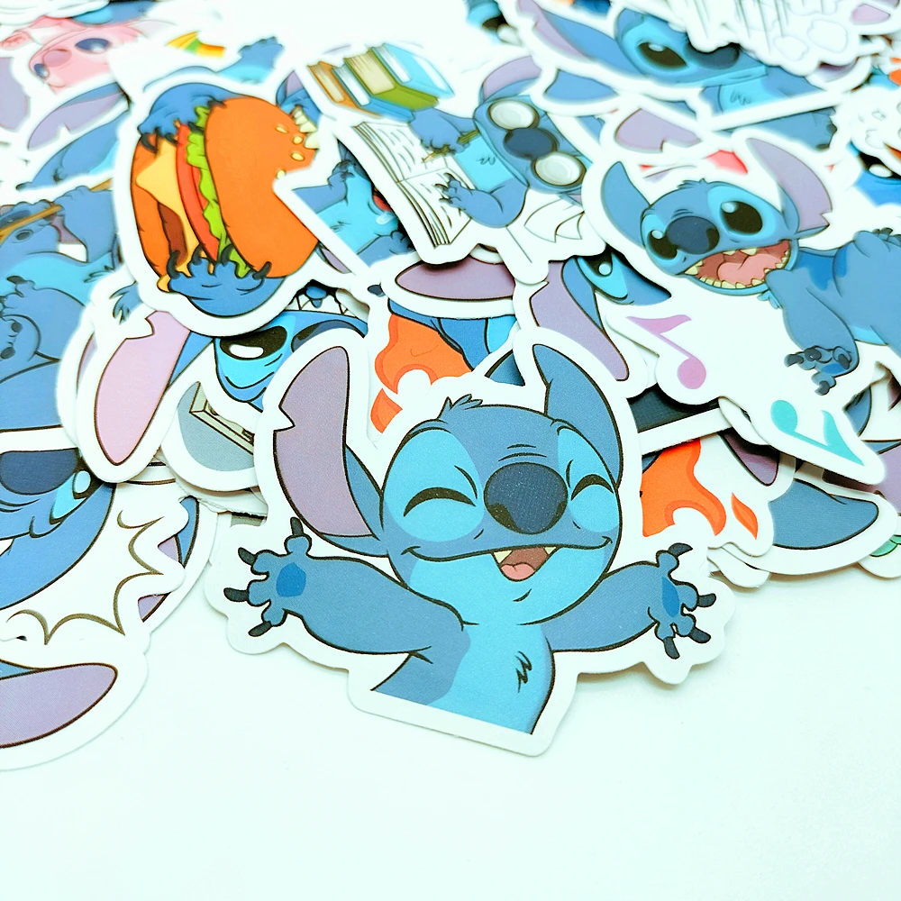 10/30/60/80/100/120/150Pcs Lilo Stitch Balloon Decoration Stickers Kids Luggage Cup Laptop Phone Skateboard Scrapbook Aesthetic