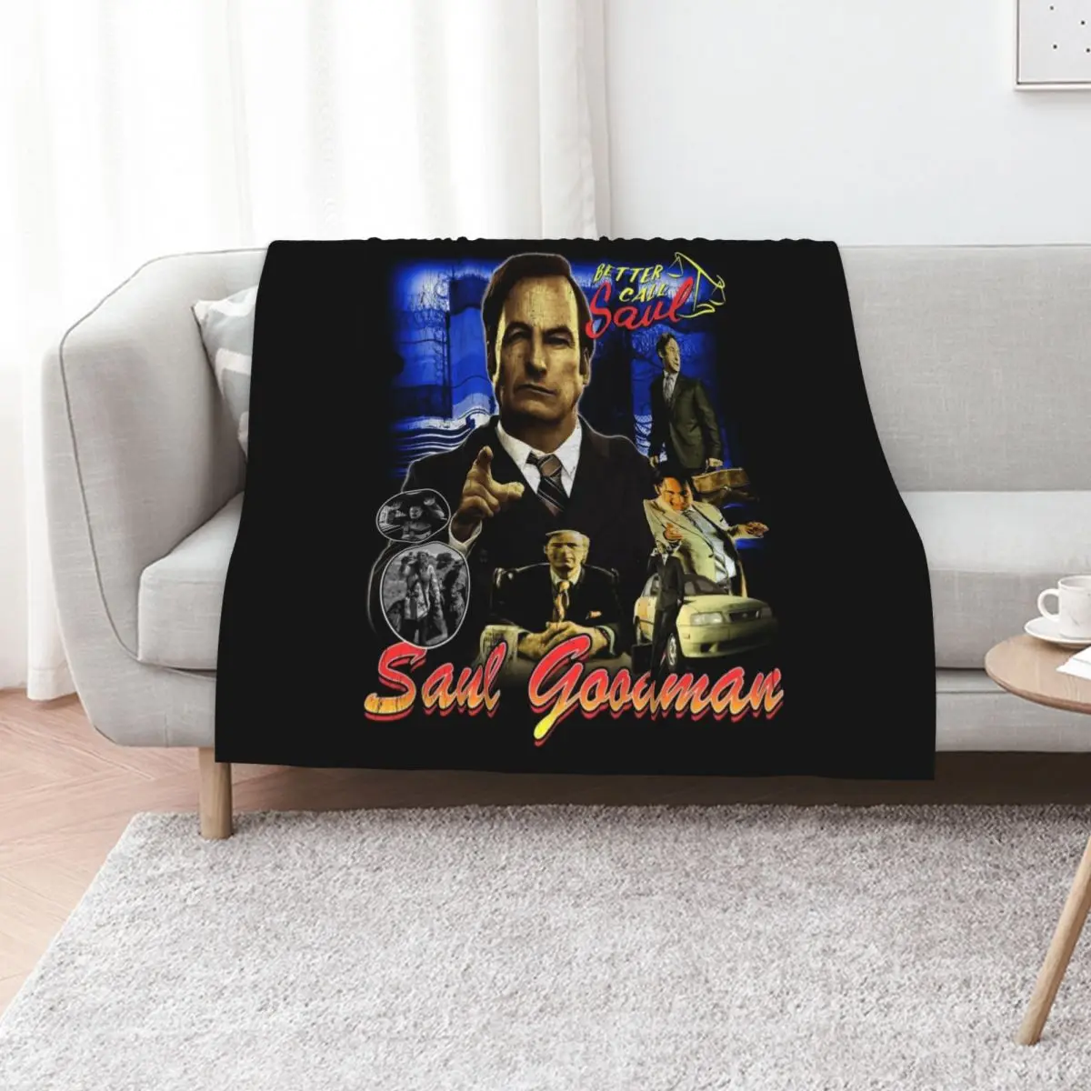 Saul goodman vintage 90s bootleg design Throw Blanket Bed linens christmas gifts Luxury Throw Vintage Thermal Moving Blankets