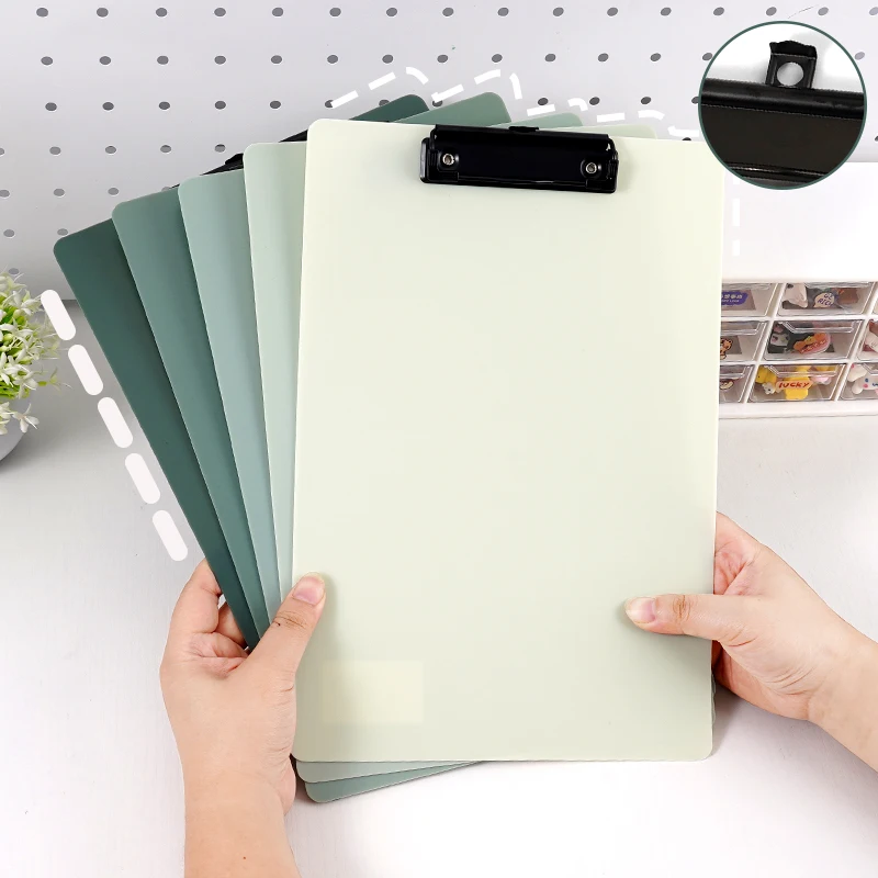 New A4 Plastic Clipboard Hardboard Writing Pad Profile Clip for Students School Office