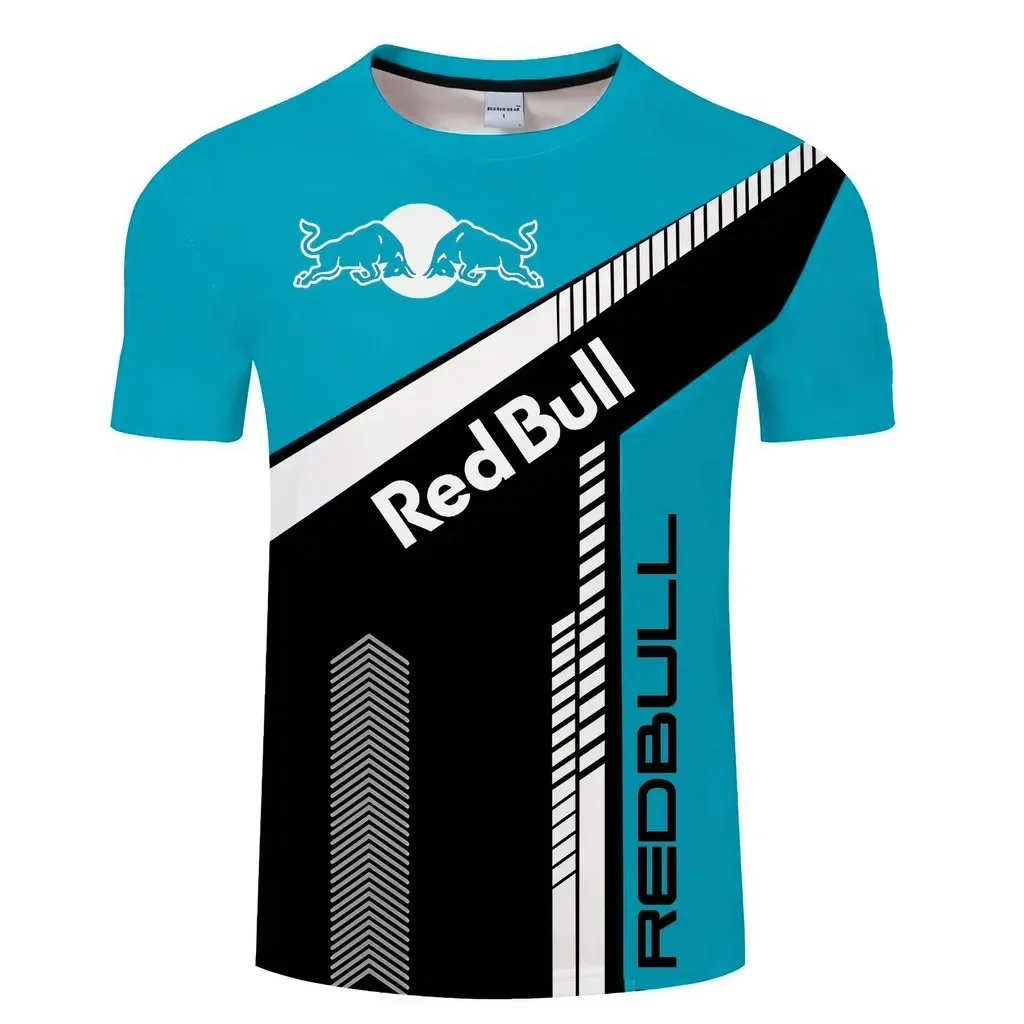 Red Bull เสื้อยืดผู้ชายฤดูร้อน Red Bull เว็บไซต์อย่างเป็นทางการ Racing 3D การพิมพ์แฟชั่นแขนสั้น Street Casual Quick-drying Tops