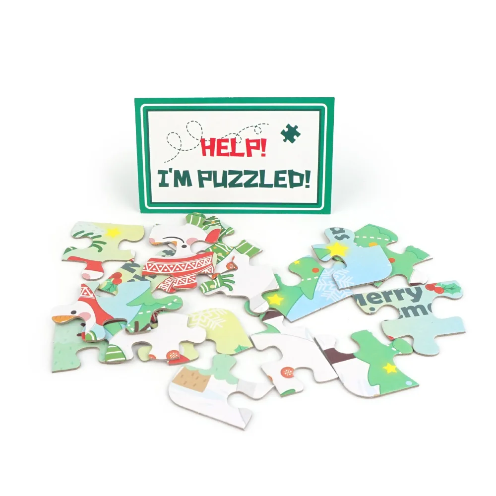 Weihnachten Puzzle Abenteuer kreative Urlaub Display Prop Elf Puppe Zubehör für festliche Dekor