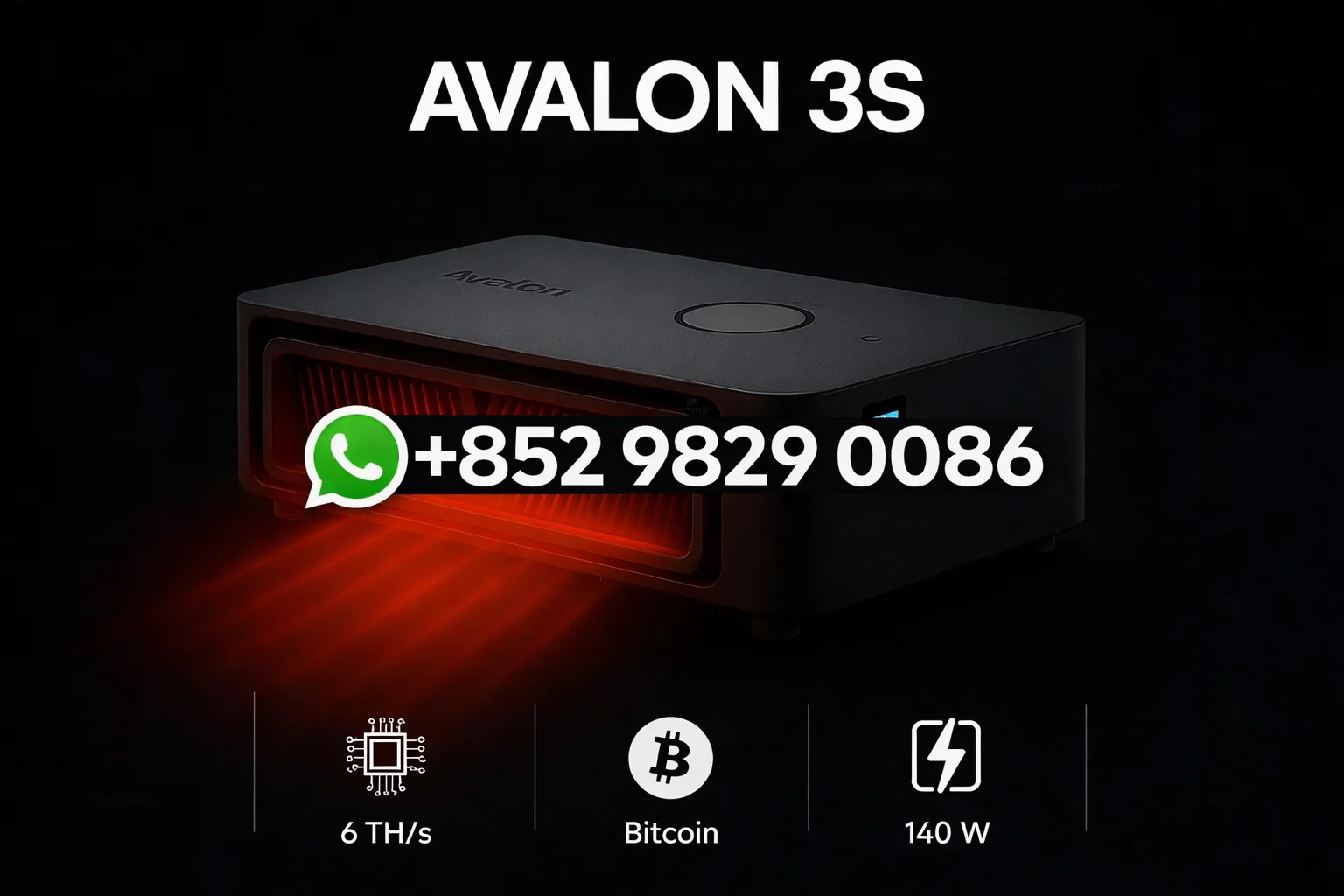 

При покупке 8, оплата только за 5: Canaan Avalon Nano 3S 6TH/s 140 W Bitcoin Home Miner, НОВЫЙ, в оригинальной упаковке, с гарантией