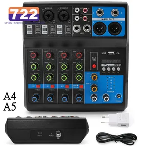 Professional Sound Card Mixing Console Mixer, Audio, DJ, Live Streaming, HD A4, A5, 4, 5 channel 12 Main DJ Controller Sales - №4