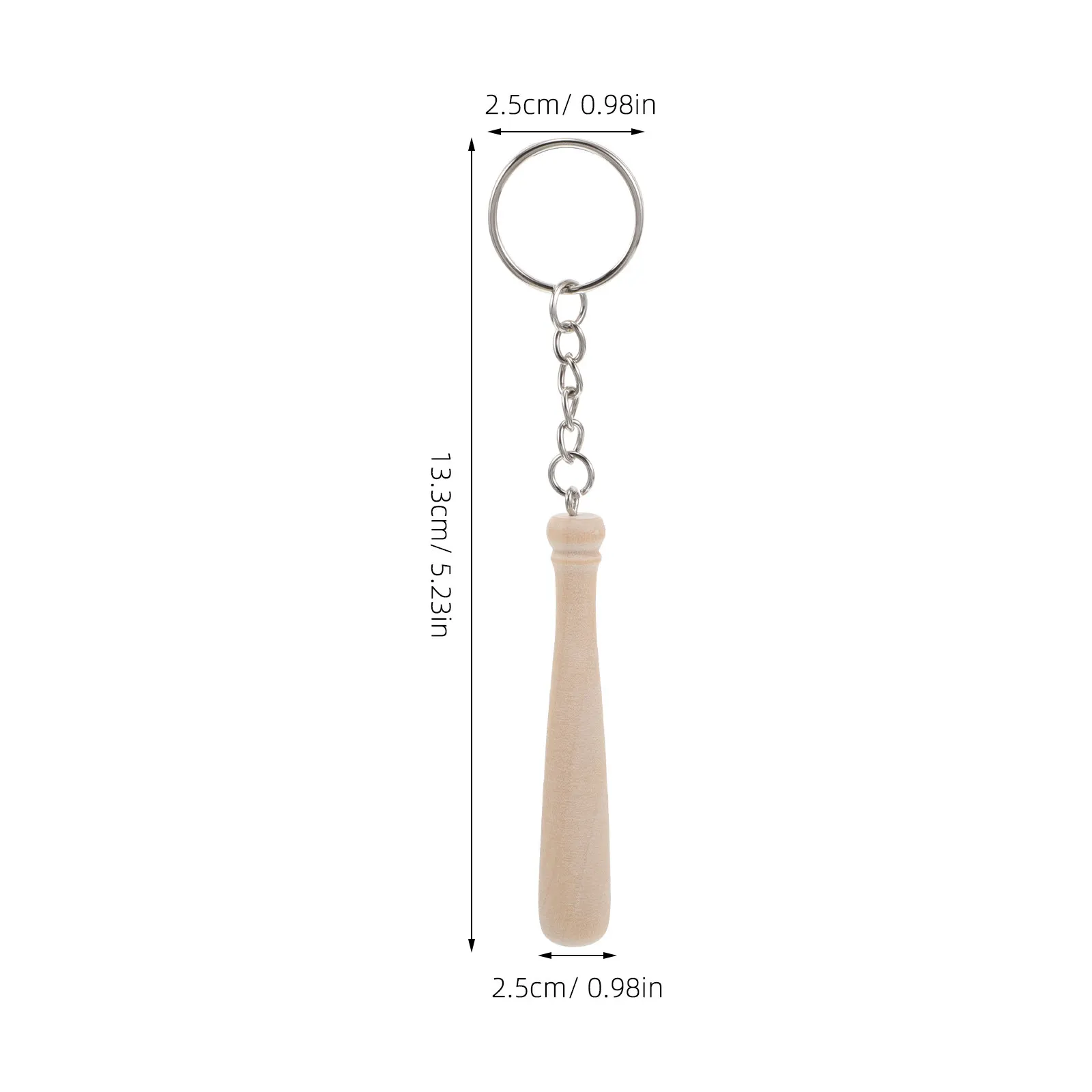 10Pcs Baseball Bat Keychain Mini Wooden Pendant Sports Accessories for Bag Car Baseball Party Craft Favors Bat Keychains