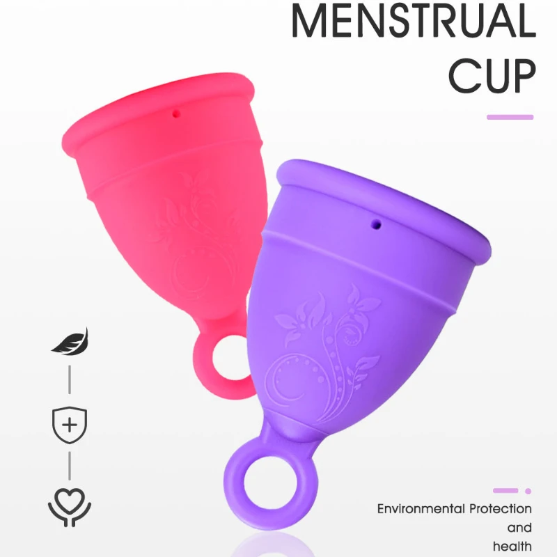 менструальная чаша Reusable Menstrual Disc for Women Feminine Lady Menstrual Disc Tail Flat-fit DesignSterilizing Silicone Cup