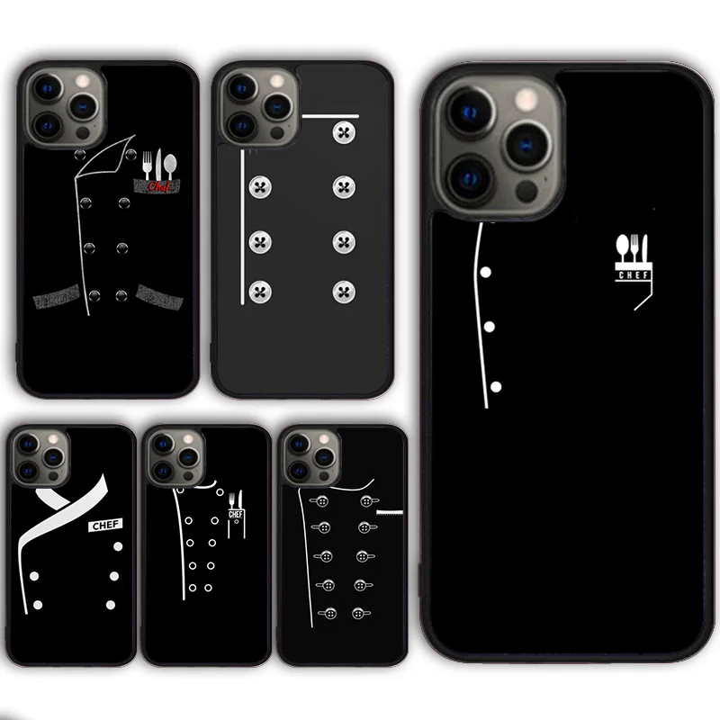Chef's Uniform Jacket Chef Dad Phone Case Cover for iPhone 16 15 SE2020 13 14 11 12 Mini Pro Max 6 7 8 Plus coque fundas