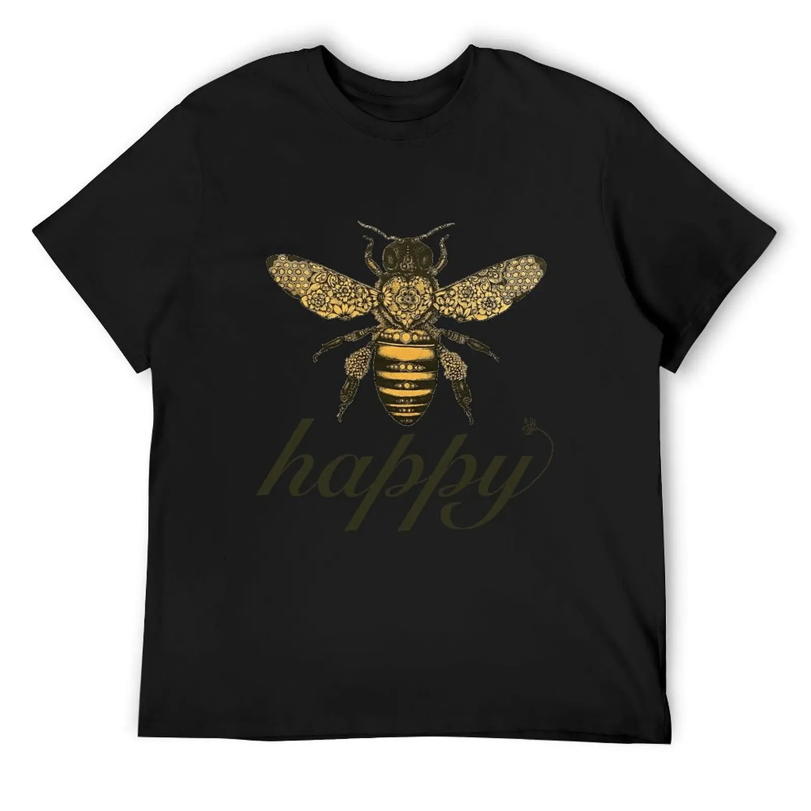 

Bee Happy T-Shirt topping vintage t shirts summer shirt valentines clothes compression shirt men