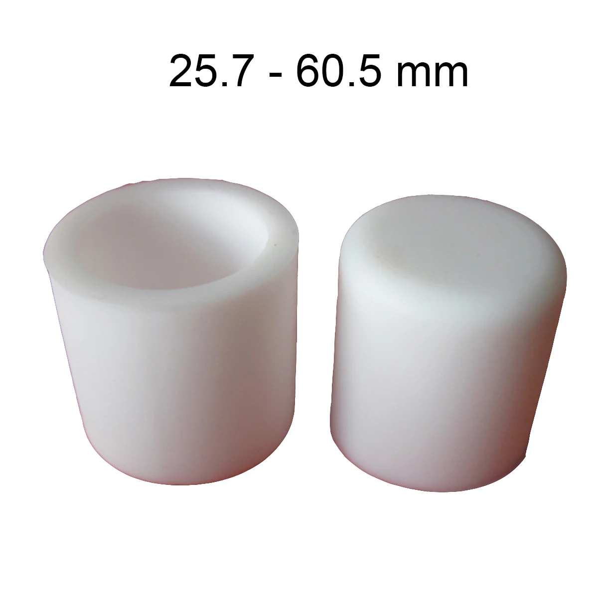 1pcs 25.7 - 60.5mm Black / White Silicone Rubber U-Type Round Feet Pads Table Chair Leg Mat Non-slip Protection Cover Pads
