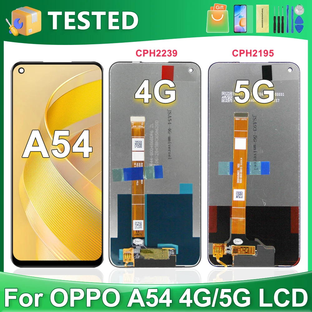 For OPPO A54 4G CPH2239 For OPPO A54 5G CPH2195 OPG02 LCD Display Touch Screen Digitizer Assembly Replacement