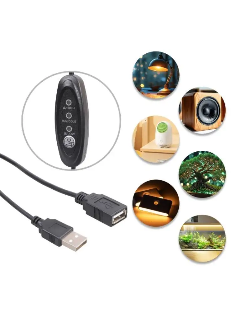 

652F 3 Speed USB Fan Regulator Cable 5V 3A Output Enhances Heat Dissipation