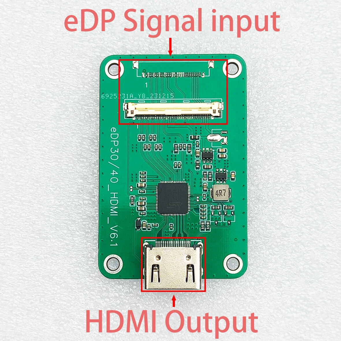 Salida de placa EDP a HDMI La placa adaptadora EDP/DP a HDMI admite 4K2K1080P y admite múltiples resoluciones